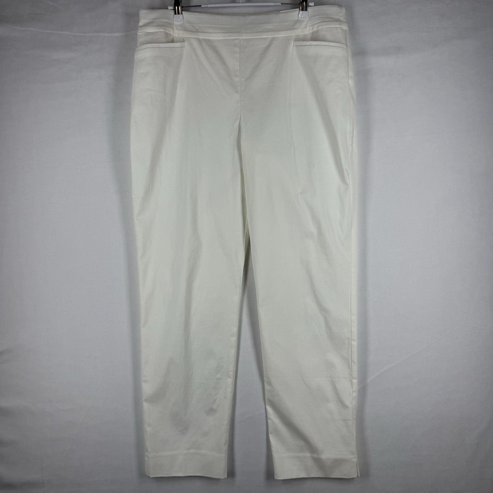 Chico's So Slimming Brigitte Slim Leg Ankle Pants Womens 2R 12R White NWT - Picture 2 of 9